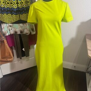 Zara Bright Yellow Long Sleeve Dress